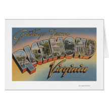 Richmond, Virginia - Large Letter Scenes 2 Greeting Cards
