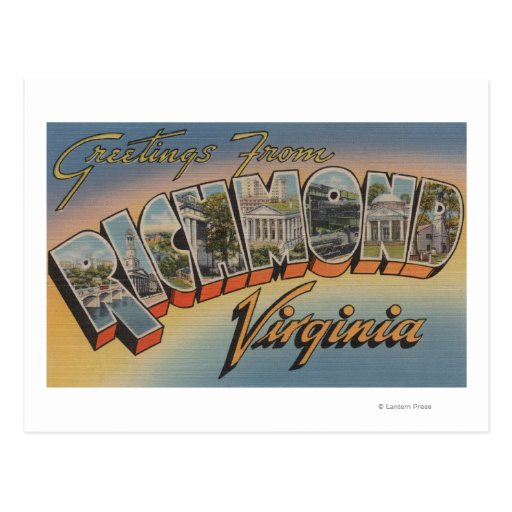 Richmond, Virginia Large Letter Scenes 2 Postcard Zazzle