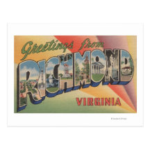 Richmond, Virginia - Large Letter Scenes Post Card