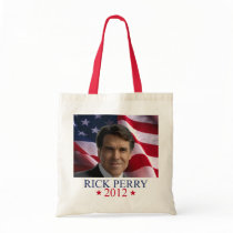 Rick Perry 2012 for president canvas tote bag