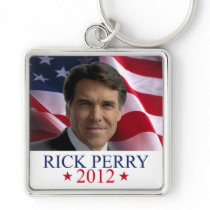 Rick Perry 2012 for president square keychain