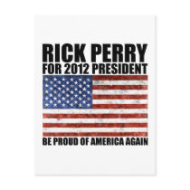 Rick Perry 2012 President Postcards
