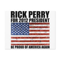Rick Perry 2012 President Postcards