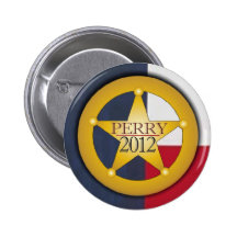 Rick Perry 2012 Ranger Badge Pinback Buttons