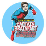 Rick Perry Captain Brainfart Stickers
