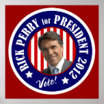 Rick Perry for President 2012 Poster
