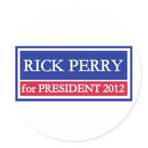 Rick Perry for President 2012 stickers