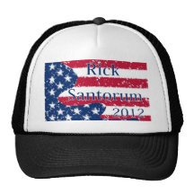 Rick Santorum 2012 Altered US Flag Trucker Hat