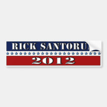 Rick Santorum 2012 - bumper sticker