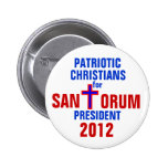 RICK SANTORUM 2012 BUTTON PATRIOTIC CHRISTIANS
