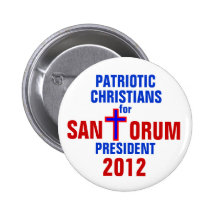 RICK SANTORUM 2012 BUTTON PATRIOTIC CHRISTIANS