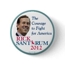 Rick Santorum 2012 Republican political pinback bu