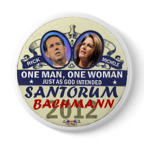 Rick Santorum and Michele Bachmann in 2012 Pinback Buttons