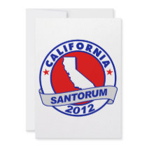 Rick Santorum California Custom Invitations
