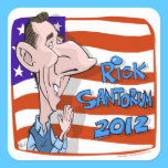 Rick Santorum Cartoon Collector's Sticker 20pc stickers
