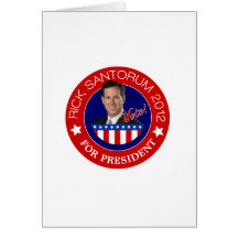 Rick Santorum for President 2012 Cards