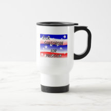 Rick Santorum For President Fading Red White & Blu Coffee Mug
