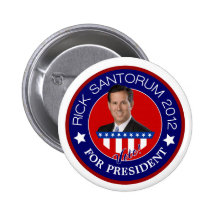 Rick Santorum for President Pinback Button