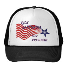 Rick Santorum For President Shooting Star Trucker Hats