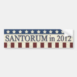 Rick Santorum in 2012 Bumper Sticker