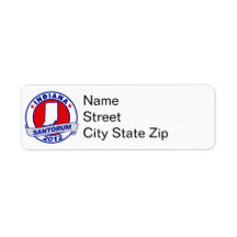 Rick Santorum Indiana Return Address Label