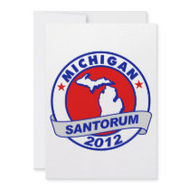 Rick Santorum Michigan Personalized Invites