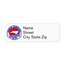 Rick Santorum North Carolina Custom Return Address Label