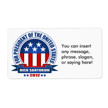 Rick Santorum Shipping Labels