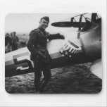 Rickenbacker Posing With His Plane Mousepad