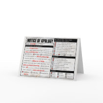 Rickroll Astley Apology Notice cards