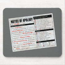 Rickroll Astley Apology Notice mousepads