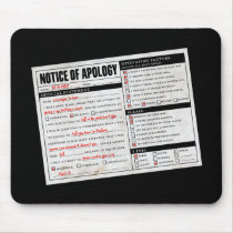 Rickroll Astley Apology Notice Mouse Pad