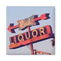 Ricks Liquor Vintage Sign Fridge Magnet magnets