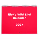 Rick's Wild Bird Calendar 2007