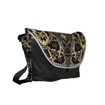 Rickshaw Messenger Bag: Snake skin design