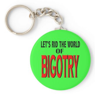 Rid the World of Bigotry Keychain keychain