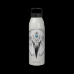 Riddian Queen - Angel White Fractal Art water bottles