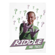Riddler - Riddle Me This Custom Invitations