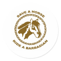 Ride A Barbadian Sticker