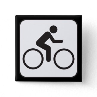 Ride A Bicycle Sign Negative Button