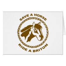 Ride A Briton Greeting Card