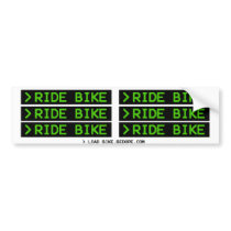 > RIDE BIKE bumper stickers