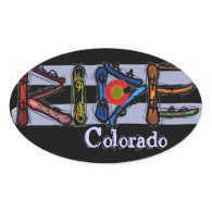 Ride Colorado snowboard stickers