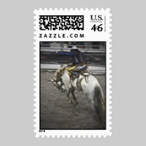 Ride 'Em Cowboy postage stamp stamps