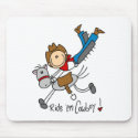 Ride 'Em Cowboy Stick Figure Mousepad by stick_figures Ride 'Em Cowboy Stick Figure Mousepad
