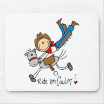 Ride 'Em Cowboy Stick Figure Mousepad by stick_figures Ride 'Em Cowboy Stick Figure Mousepad