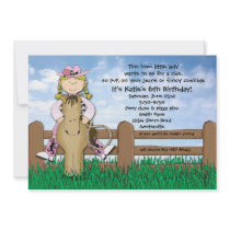 Ride 'em Cowgirl Blonde Braided Invitation