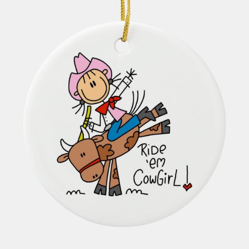 Ride Em Cowgirl T-shirts and Gifts Ornaments