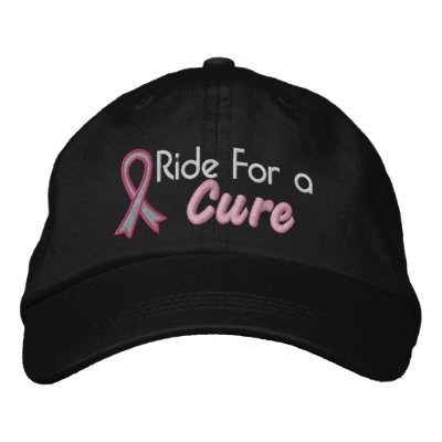 Ride For a Cure - Breast Cancer Embroidered Baseball Cap