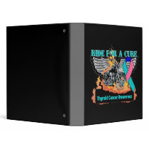 Ride For a Cure - Thyroid Cancer Vinyl Binder